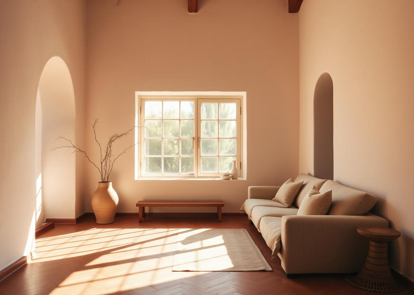 Quiet Mediterranean living room in Ibiza